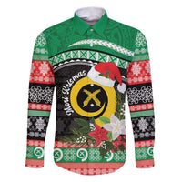 Vanuatu Pig's Tusk Meri Krismas! Family Matching Puletasi and Hawaiian Shirt Vanuatuan Sand Drawing Pattern - Polynesian Pride