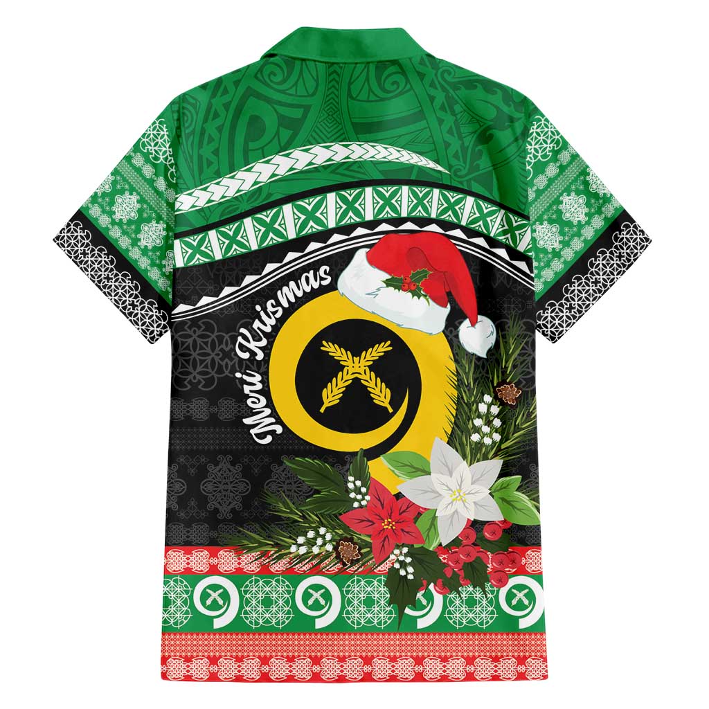 Vanuatu Pig's Tusk Meri Krismas! Family Matching Short Sleeve Bodycon Dress and Hawaiian Shirt Vanuatuan Sand Drawing Pattern - Polynesian Pride