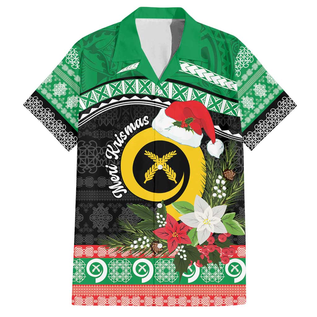 Vanuatu Pig's Tusk Meri Krismas! Family Matching Summer Maxi Dress and Hawaiian Shirt Vanuatuan Sand Drawing Pattern - Polynesian Pride