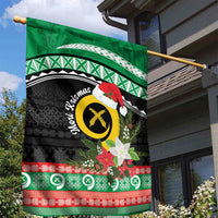 Vanuatu Pig's Tusk Meri Krismas! Garden Flag Vanuatuan Sand Drawing Pattern - Polynesian Pride