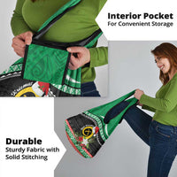 Vanuatu Pig's Tusk Meri Krismas! Grocery Bag Vanuatuan Sand Drawing Pattern - Polynesian Pride