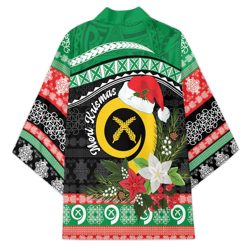 Vanuatu Pig's Tusk Meri Krismas! Kimono Vanuatuan Sand Drawing Pattern - Polynesian Pride