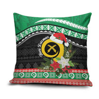 Vanuatu Pig's Tusk Meri Krismas! Pillow Cover Vanuatuan Sand Drawing Pattern - Polynesian Pride