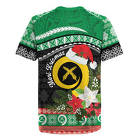 Vanuatu Pig's Tusk Meri Krismas! Rugby Jersey Vanuatuan Sand Drawing Pattern - Polynesian Pride
