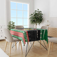 Vanuatu Pig's Tusk Meri Krismas! Tablecloth Vanuatuan Sand Drawing Pattern - Polynesian Pride