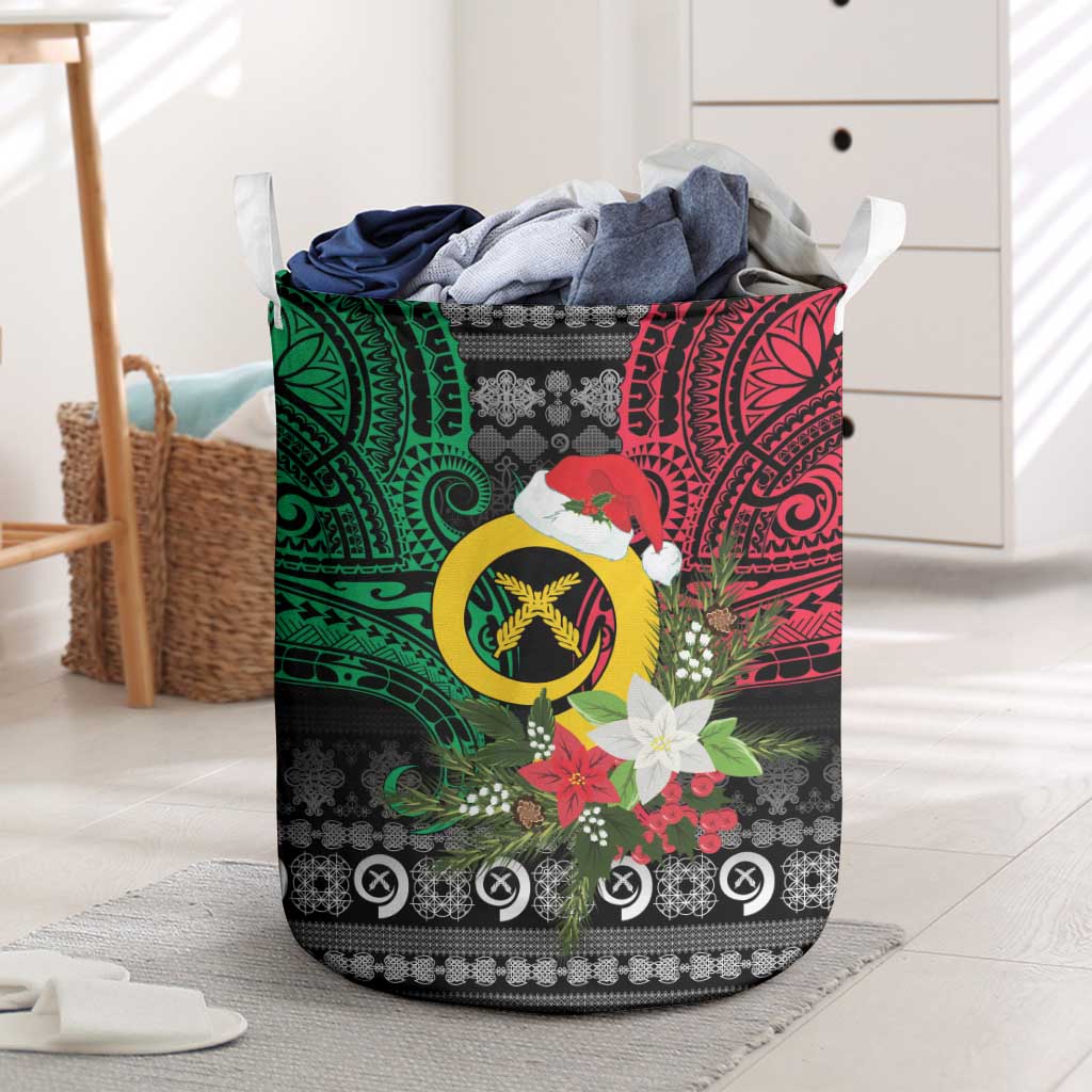 Vanuatu Pig's Tusk Meri Krismas! Laundry Basket Vanuatuan Ancient Art Spirit - Polynesian Pride
