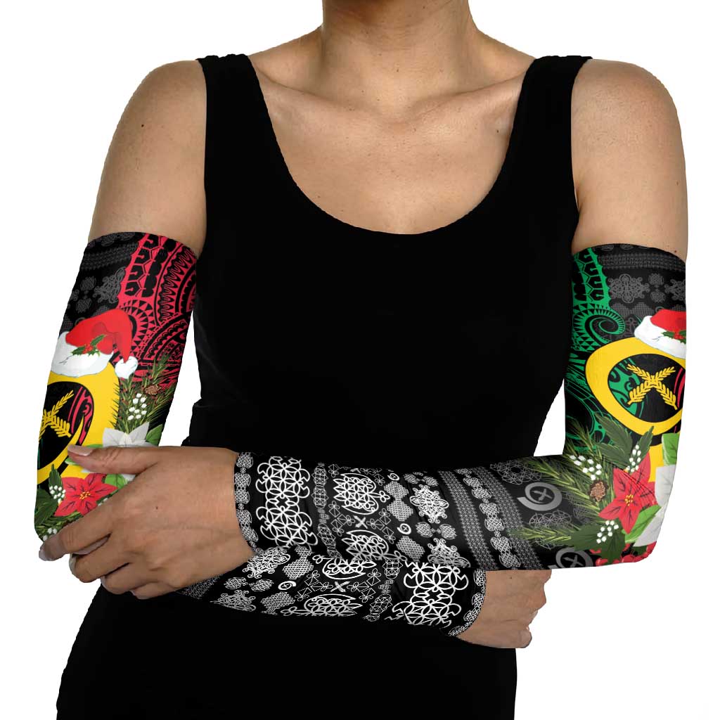 Vanuatu Pig's Tusk Meri Krismas! Arm Sleeves Vanuatuan Ancient Art Spirit - Polynesian Pride