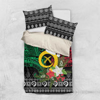 Vanuatu Pig's Tusk Meri Krismas! Bedding Set Vanuatuan Ancient Art Spirit - Polynesian Pride