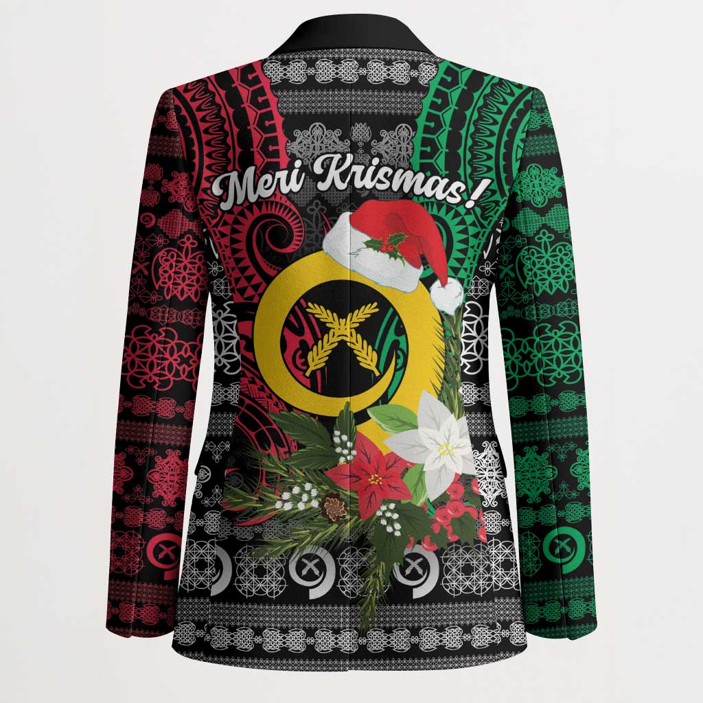 Vanuatu Pig's Tusk Meri Krismas! Blazer Vanuatuan Ancient Art Spirit - Polynesian Pride