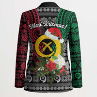 Vanuatu Pig's Tusk Meri Krismas! Blazer Vanuatuan Ancient Art Spirit - Polynesian Pride