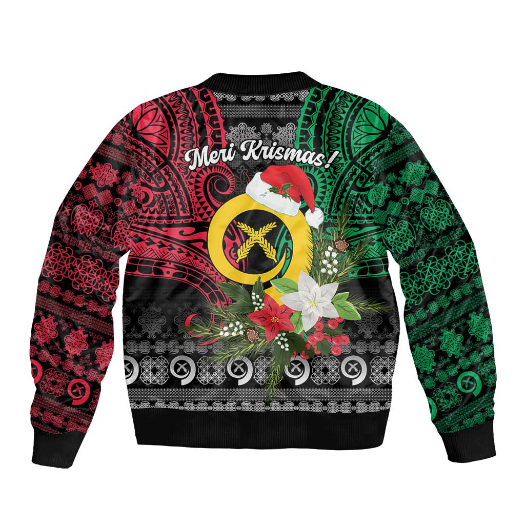 Vanuatu Pig's Tusk Meri Krismas! Bomber Jacket Vanuatuan Ancient Art Spirit - Polynesian Pride
