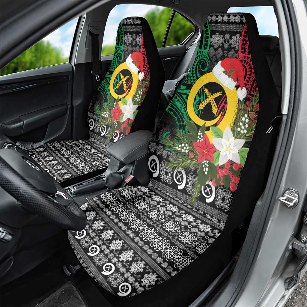 Vanuatu Pig's Tusk Meri Krismas! Car Seat Cover Vanuatuan Ancient Art Spirit - Polynesian Pride