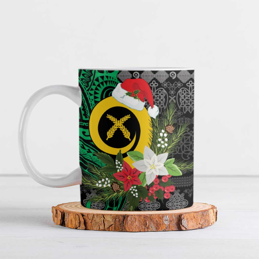 Vanuatu Pig's Tusk Meri Krismas! Ceramic Mug Vanuatuan Ancient Art Spirit - Polynesian Pride