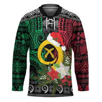 Vanuatu Pig's Tusk Meri Krismas! Hockey Jersey Vanuatuan Ancient Art Spirit - Polynesian Pride