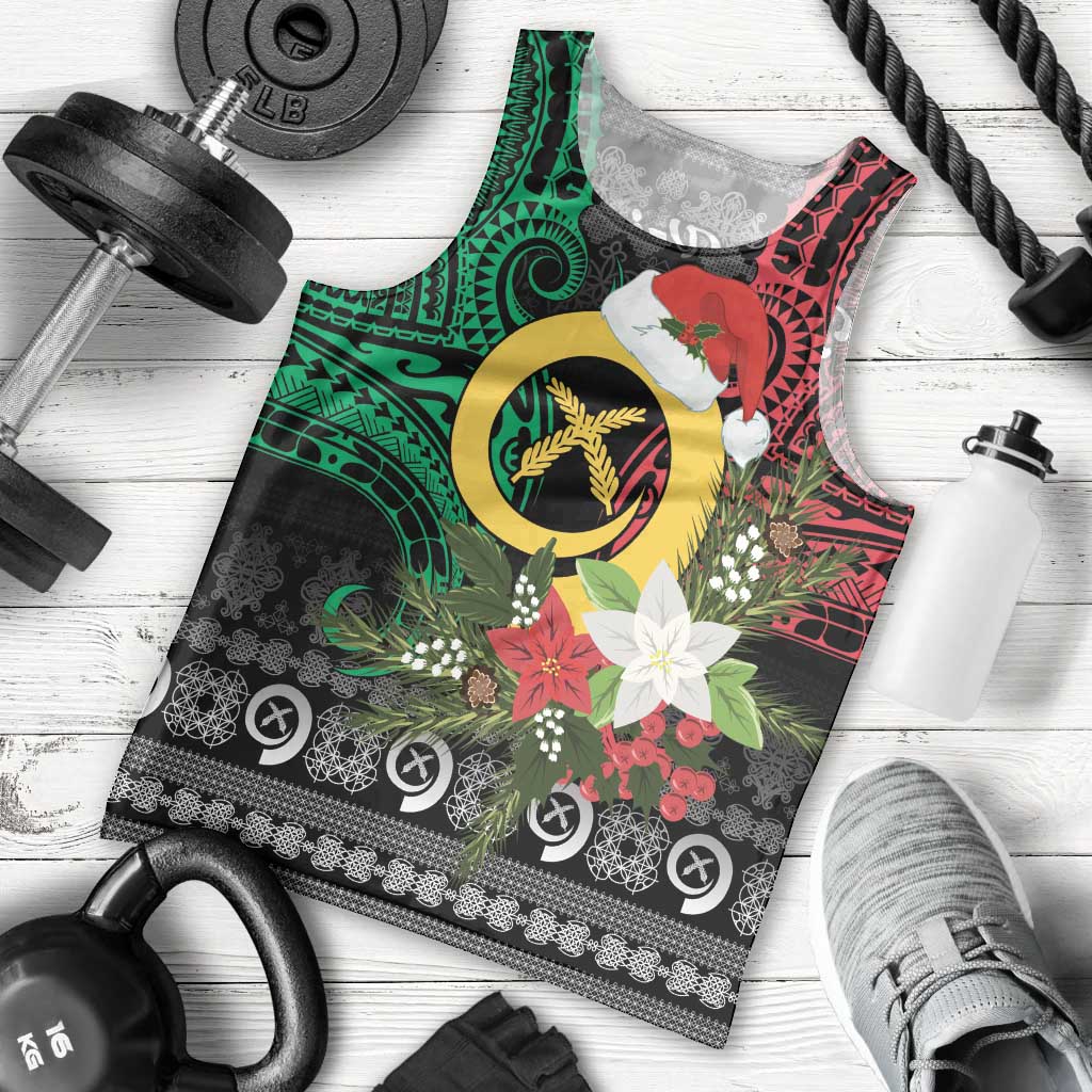 Vanuatu Pig's Tusk Meri Krismas! Men Tank Top Vanuatuan Ancient Art Spirit - Polynesian Pride