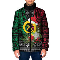 Vanuatu Pig's Tusk Meri Krismas! Padded Jacket Vanuatuan Ancient Art Spirit - Polynesian Pride