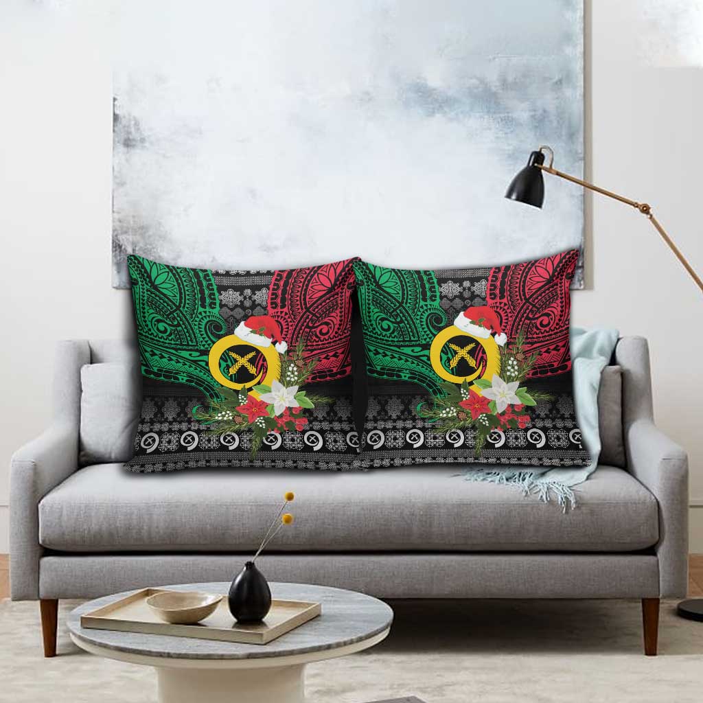 Vanuatu Pig's Tusk Meri Krismas! Pillow Cover Vanuatuan Ancient Art Spirit - Polynesian Pride