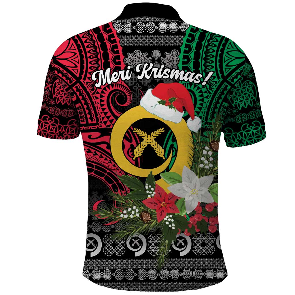 Vanuatu Pig's Tusk Meri Krismas! Polo Shirt Vanuatuan Ancient Art Spirit - Polynesian Pride