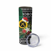 Vanuatu Pig's Tusk Meri Krismas! Skinny Tumbler Vanuatuan Ancient Art Spirit - Polynesian Pride