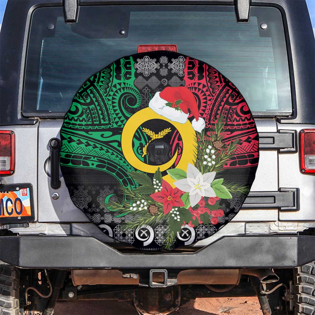 Vanuatu Pig's Tusk Meri Krismas! Spare Tire Cover Vanuatuan Ancient Art Spirit - Polynesian Pride
