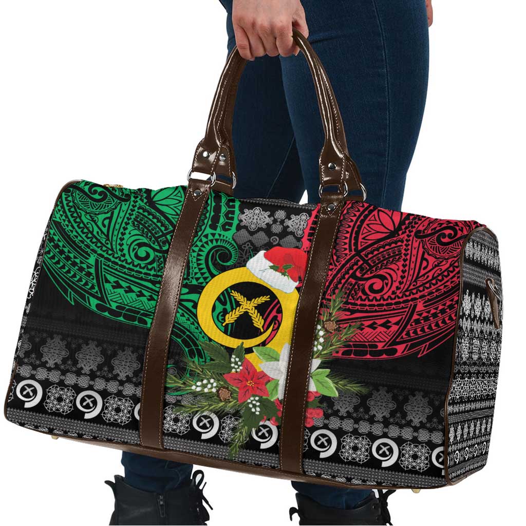 Vanuatu Pig's Tusk Meri Krismas! Travel Bag Vanuatuan Ancient Art Spirit - Polynesian Pride