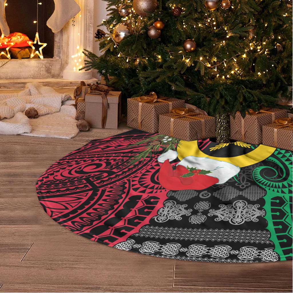 Vanuatu Pig's Tusk Meri Krismas! Tree Skirt Vanuatuan Ancient Art Spirit - Polynesian Pride