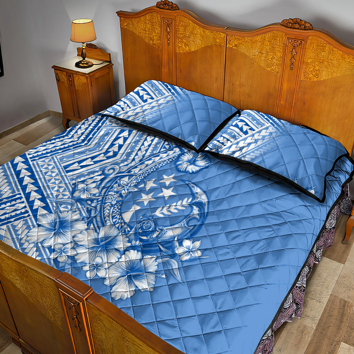 Kosrae Constitution Day Personalised Quilt Bed Set Kusaie Hook Tattoo Special Polynesian Pattern LT9 - Polynesian Pride