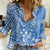 Kosrae Constitution Day Personalised Women Casual Shirt Kusaie Hook Tattoo Special Polynesian Pattern LT9 Female Blue - Polynesian Pride