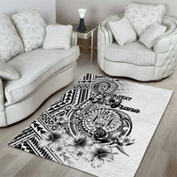 Ia Orana Tahiti Personalised Area Rug French Polynesia Hook Tattoo Special White Color LT9