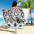 La Orana Tahiti Personalised Beach Blanket French Polynesia Hook Tattoo Special White Color LT9 - Polynesian Pride
