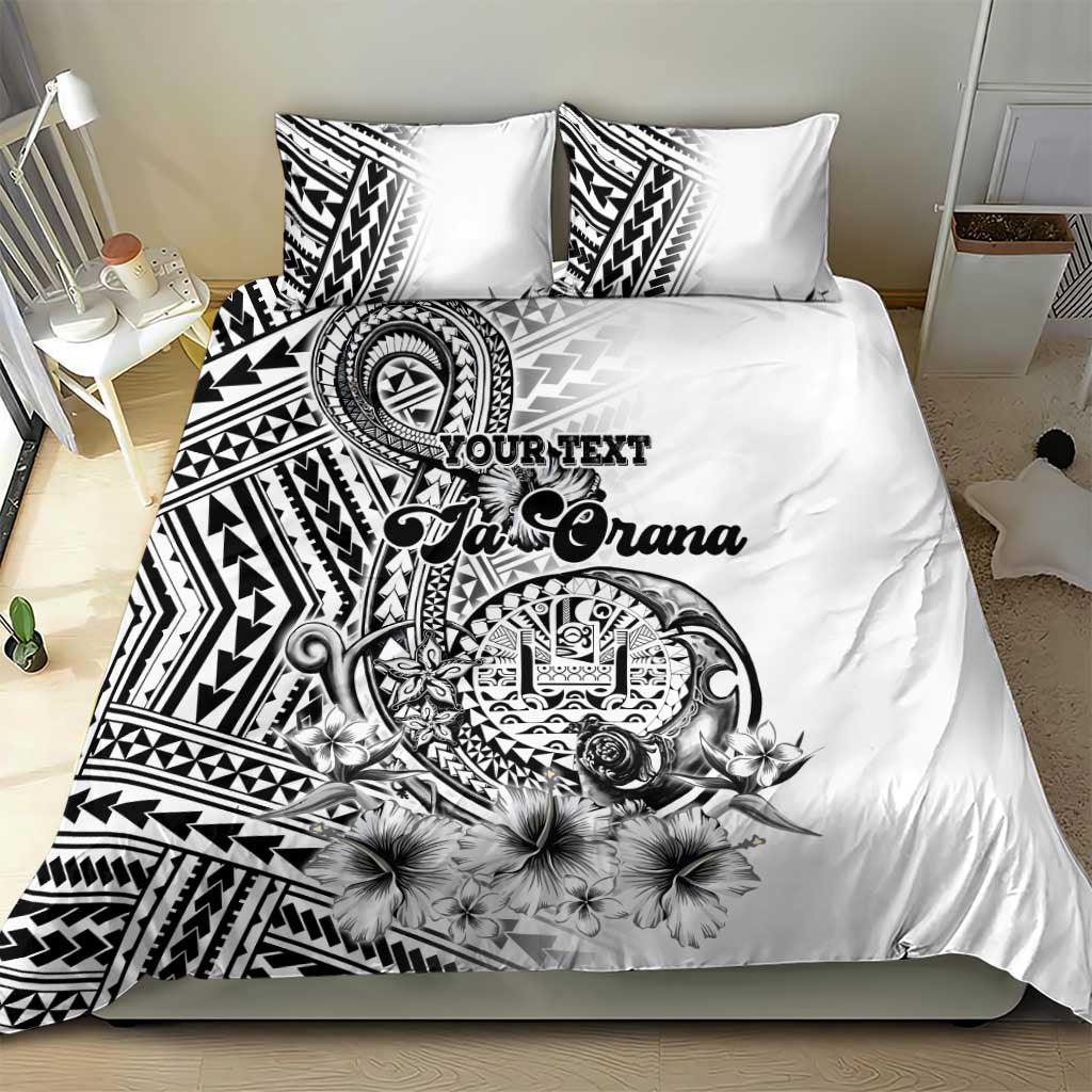 Ia Orana Tahiti Personalised Bedding Set French Polynesia Hook Tattoo Special White Color LT9