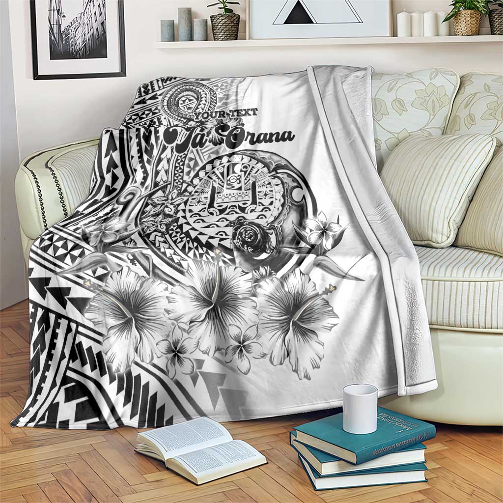 La Orana Tahiti Personalised Blanket French Polynesia Hook Tattoo Special White Color LT9 White - Polynesian Pride