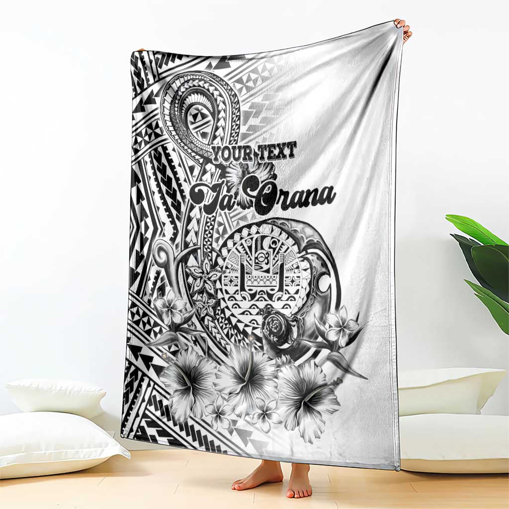 Ia Orana Tahiti Personalised Blanket French Polynesia Hook Tattoo Special White Color LT9