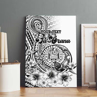 Ia Orana Tahiti Personalised Canvas Wall Art French Polynesia Hook Tattoo Special White Color LT9