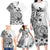 La Orana Tahiti Personalised Family Matching Long Sleeve Bodycon Dress and Hawaiian Shirt French Polynesia Hook Tattoo Special White Color LT9 - Polynesian Pride
