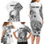 La Orana Tahiti Personalised Family Matching Long Sleeve Bodycon Dress and Hawaiian Shirt French Polynesia Hook Tattoo Special White Color LT9 - Polynesian Pride