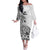Ia Orana Tahiti Personalised Family Matching Off Shoulder Long Sleeve Dress and Hawaiian Shirt French Polynesia Hook Tattoo Special White Color LT9