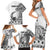 La Orana Tahiti Personalised Family Matching Short Sleeve Bodycon Dress and Hawaiian Shirt French Polynesia Hook Tattoo Special White Color LT9 - Polynesian Pride