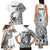 La Orana Tahiti Personalised Family Matching Tank Maxi Dress and Hawaiian Shirt French Polynesia Hook Tattoo Special White Color LT9 - Polynesian Pride