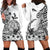 La Orana Tahiti Personalised Hoodie Dress French Polynesia Hook Tattoo Special White Color LT9 - Polynesian Pride