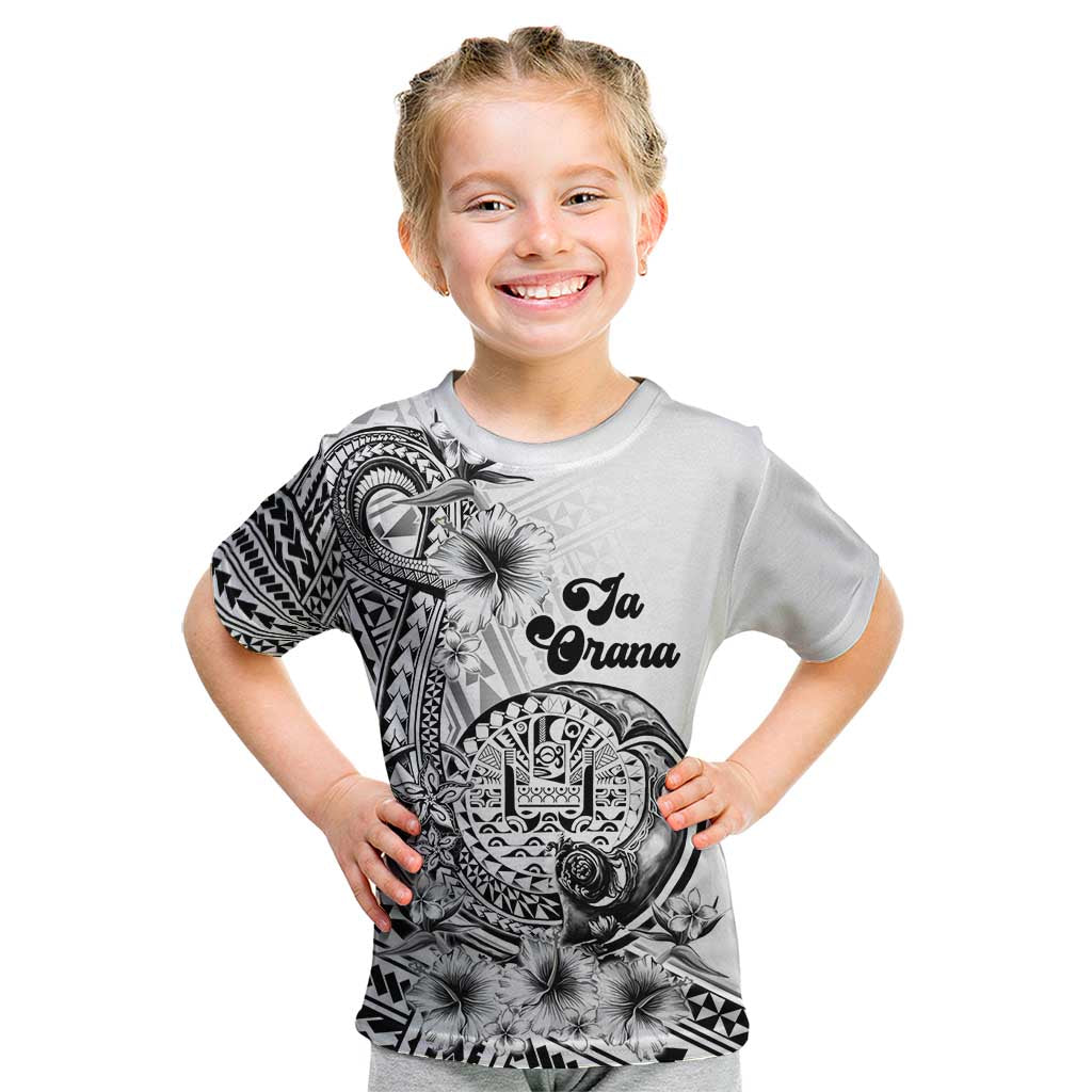 Ia Orana Tahiti Personalised Kid T Shirt French Polynesia Hook Tattoo Special White Color LT9