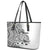 La Orana Tahiti Personalised Leather Tote Bag French Polynesia Hook Tattoo Special White Color LT9 - Polynesian Pride