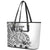 La Orana Tahiti Personalised Leather Tote Bag French Polynesia Hook Tattoo Special White Color LT9 - Polynesian Pride