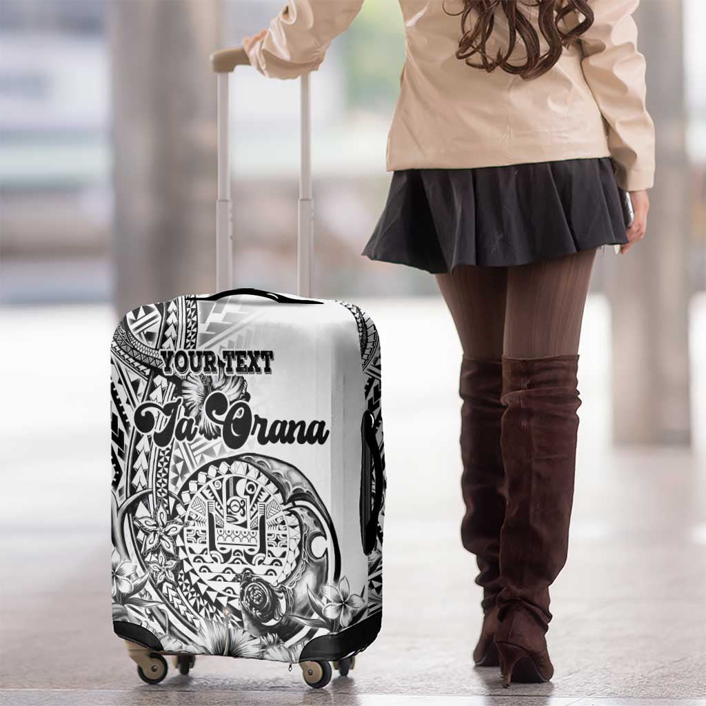 Ia Orana Tahiti Personalised Luggage Cover French Polynesia Hook Tattoo Special White Color LT9
