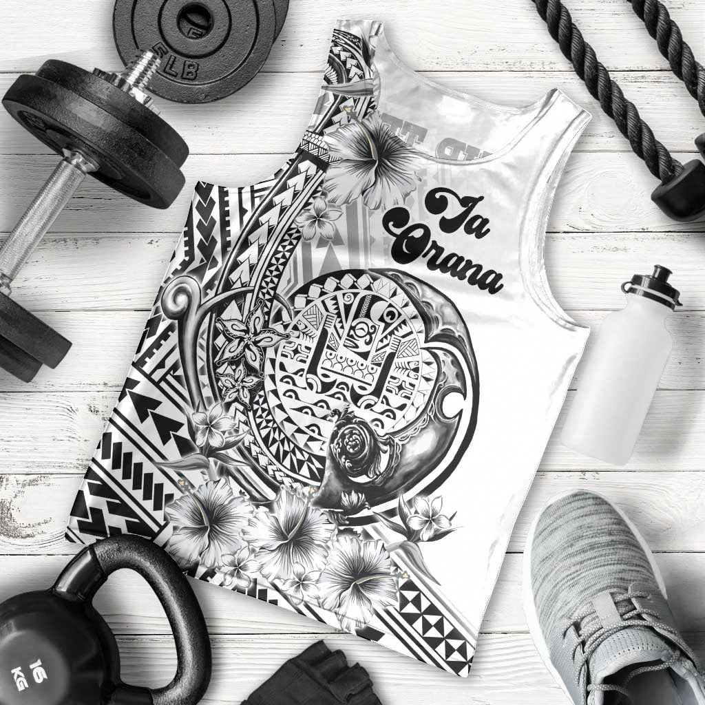 Ia Orana Tahiti Personalised Men Tank Top French Polynesia Hook Tattoo Special White Color LT9