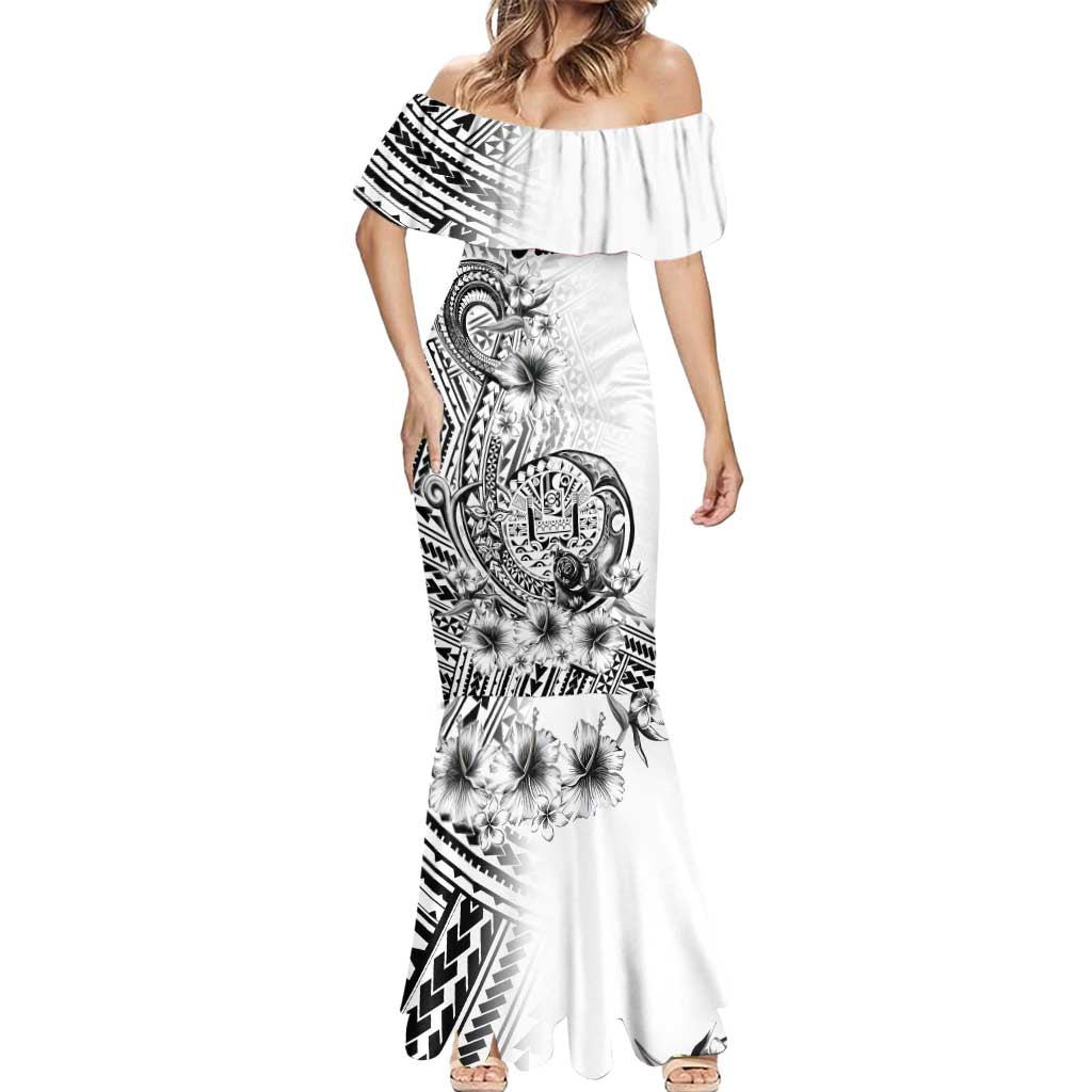 Ia Orana Tahiti Personalised Mermaid Dress French Polynesia Hook Tattoo Special White Color LT9