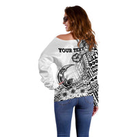 Ia Orana Tahiti Personalised Off Shoulder Sweater French Polynesia Hook Tattoo Special White Color LT9