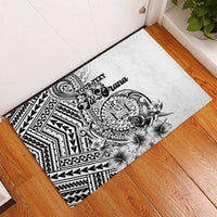 Ia Orana Tahiti Personalised Rubber Doormat French Polynesia Hook Tattoo Special White Color LT9