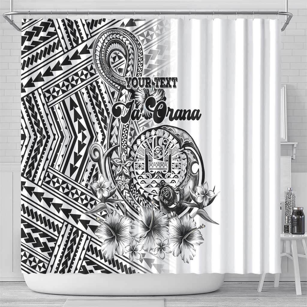 Ia Orana Tahiti Personalised Shower Curtain French Polynesia Hook Tattoo Special White Color LT9