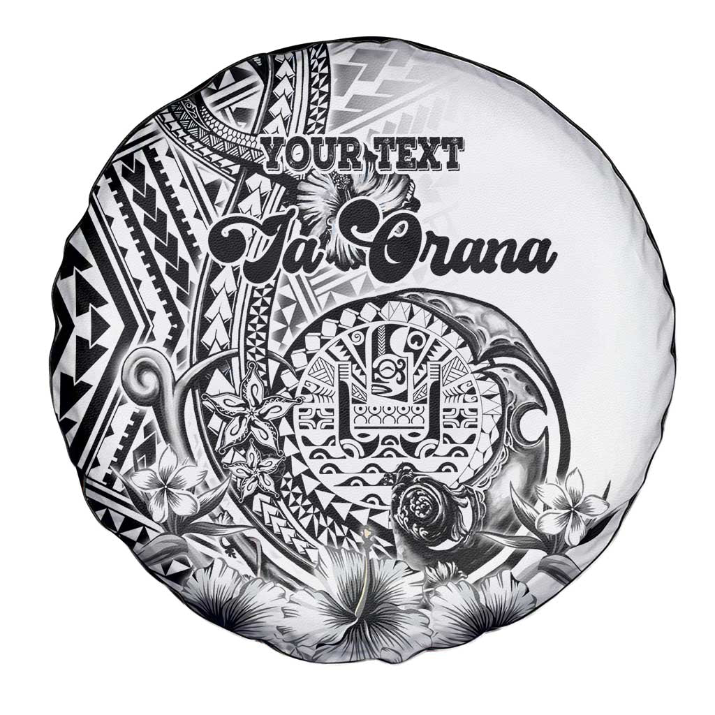 Ia Orana Tahiti Personalised Spare Tire Cover French Polynesia Hook Tattoo Special White Color LT9
